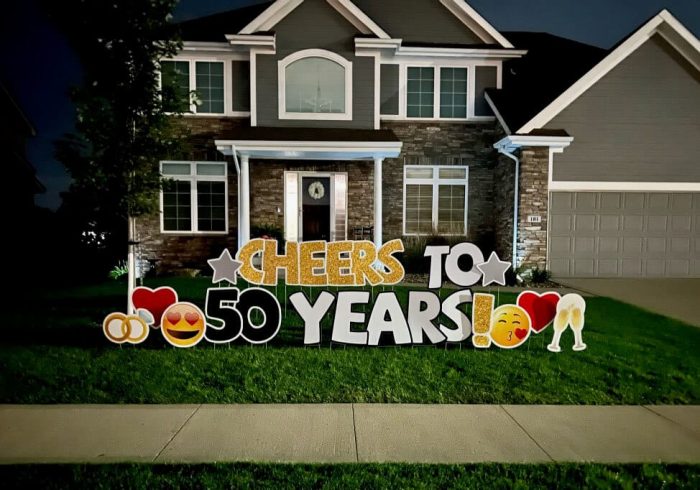 anniversary yard card west des moines